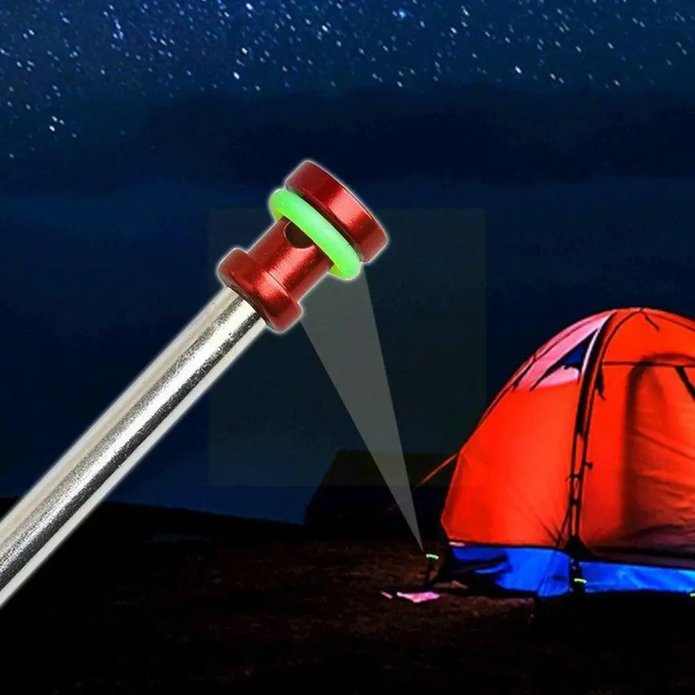 

10/20pcs Fluorescent Silicone Tent Nail Ring Luminous Rod Rings Accessories Camping Night Fishing Outdoor Tents O-shaped Li L5p8
