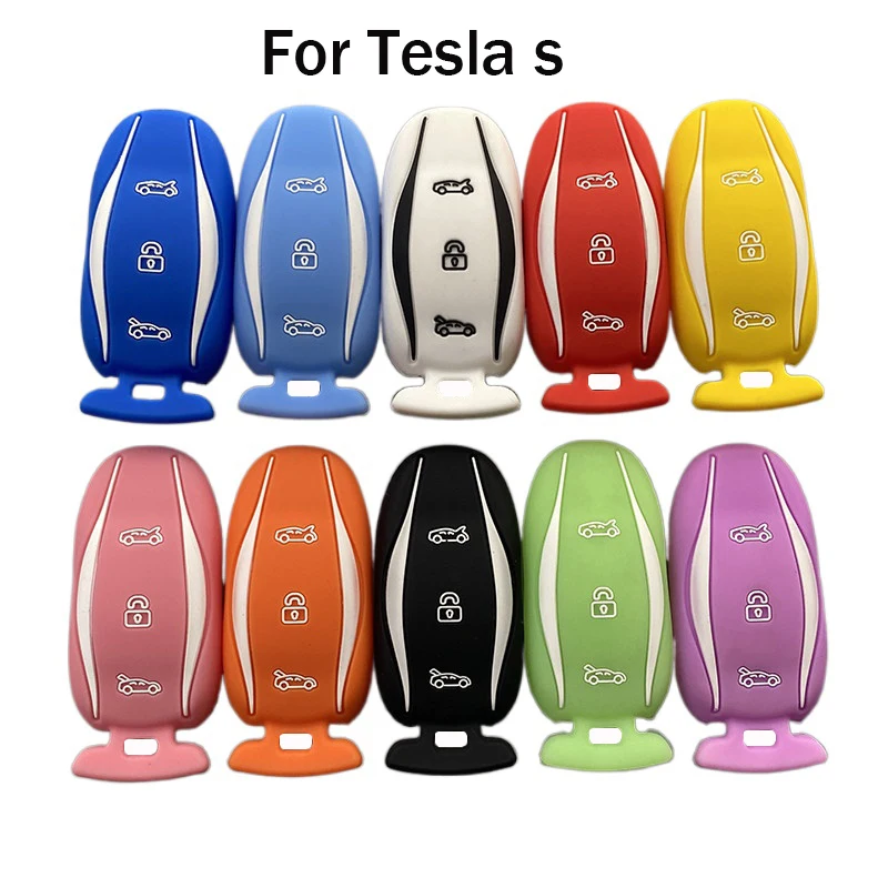Силиконовый резиновый чехол для автомобильного ключа Tesla Model 3 S X Y дистанционного
