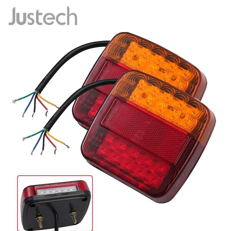 Jutech 1 пара задний светильник s 12V светодиодный 5 функция для прицепа грузовика Ван