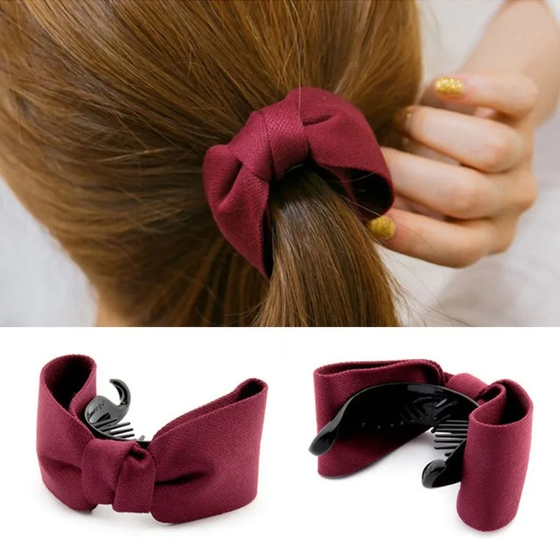 

1 PC Fashion Bow Hair Claws Clips Accessories for Women Girls Hair Crab Clamp Horsetail Hairpin Headwear Styling Accessories