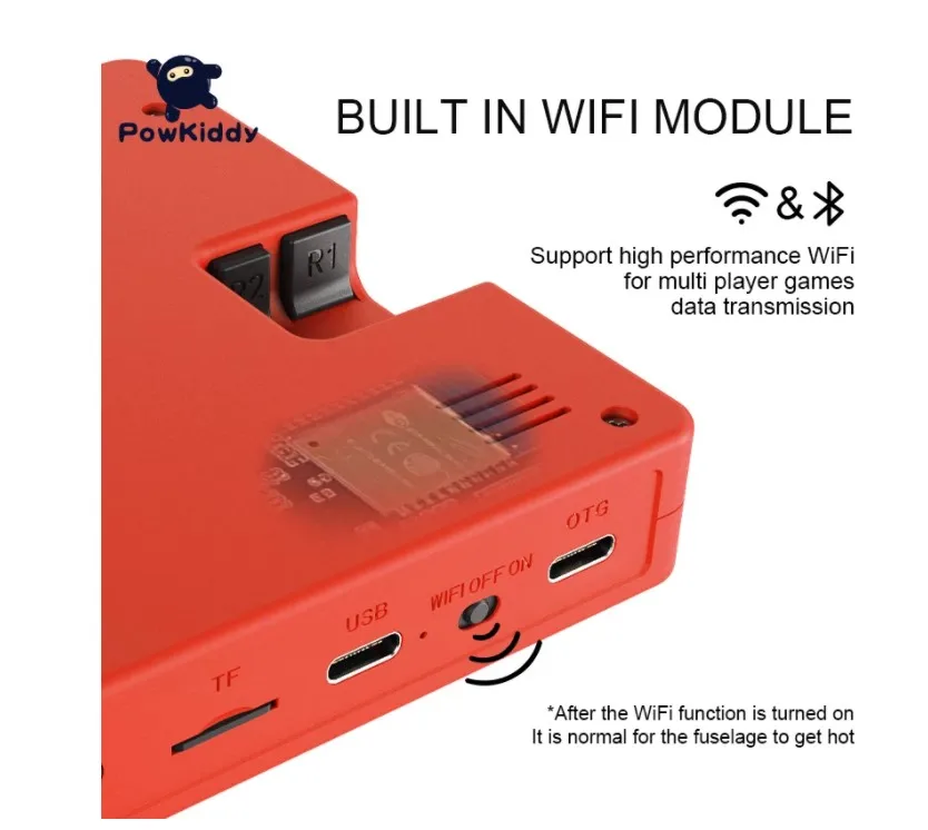 Игровая консоль POWKIDDY RGB20 3 5 дюйма RK3326 с открытым исходным кодом Wi Fi карманная 128G