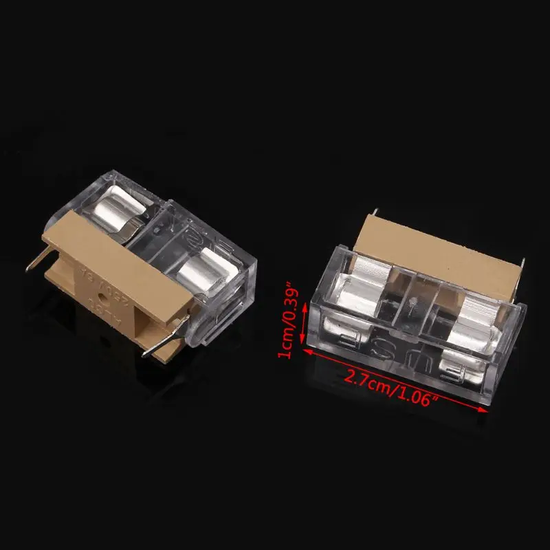 10 Pcs Glass Fuse Holder with Transparent Cover Blocks 5X20mm | Обустройство дома