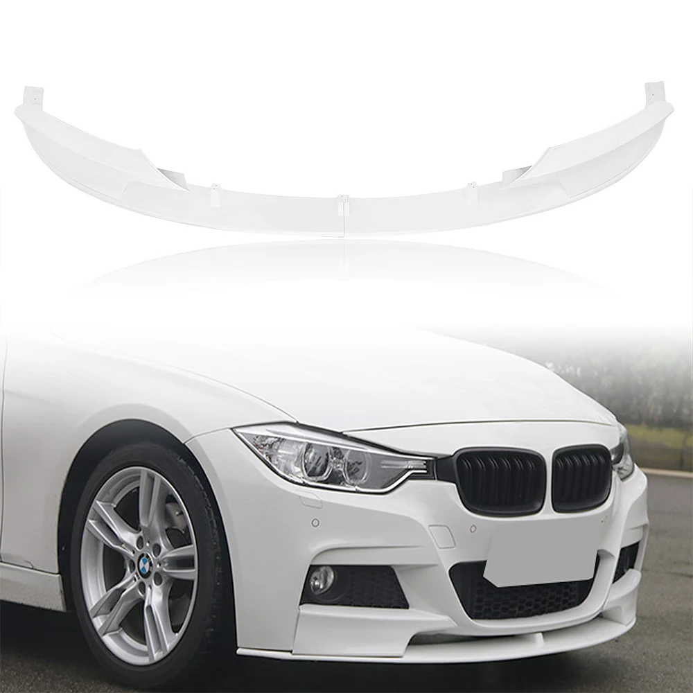 

Front Bumper Spoiler Lip For BMW F30 3 Series M Sport 2012-2018 White Lower 335i 330i 328i 320i Body Kit Blade Lippe Splitter