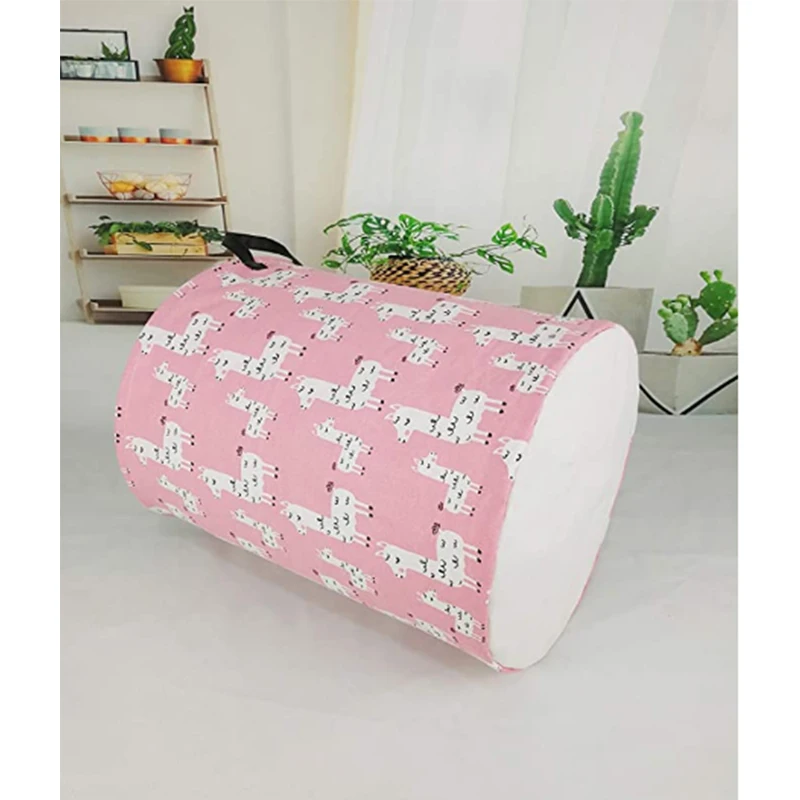 

Round Canvas Large Laundry Basket With Handle Waterproof Cotton Storage Rack Toy Bedroom Home Gift Basket