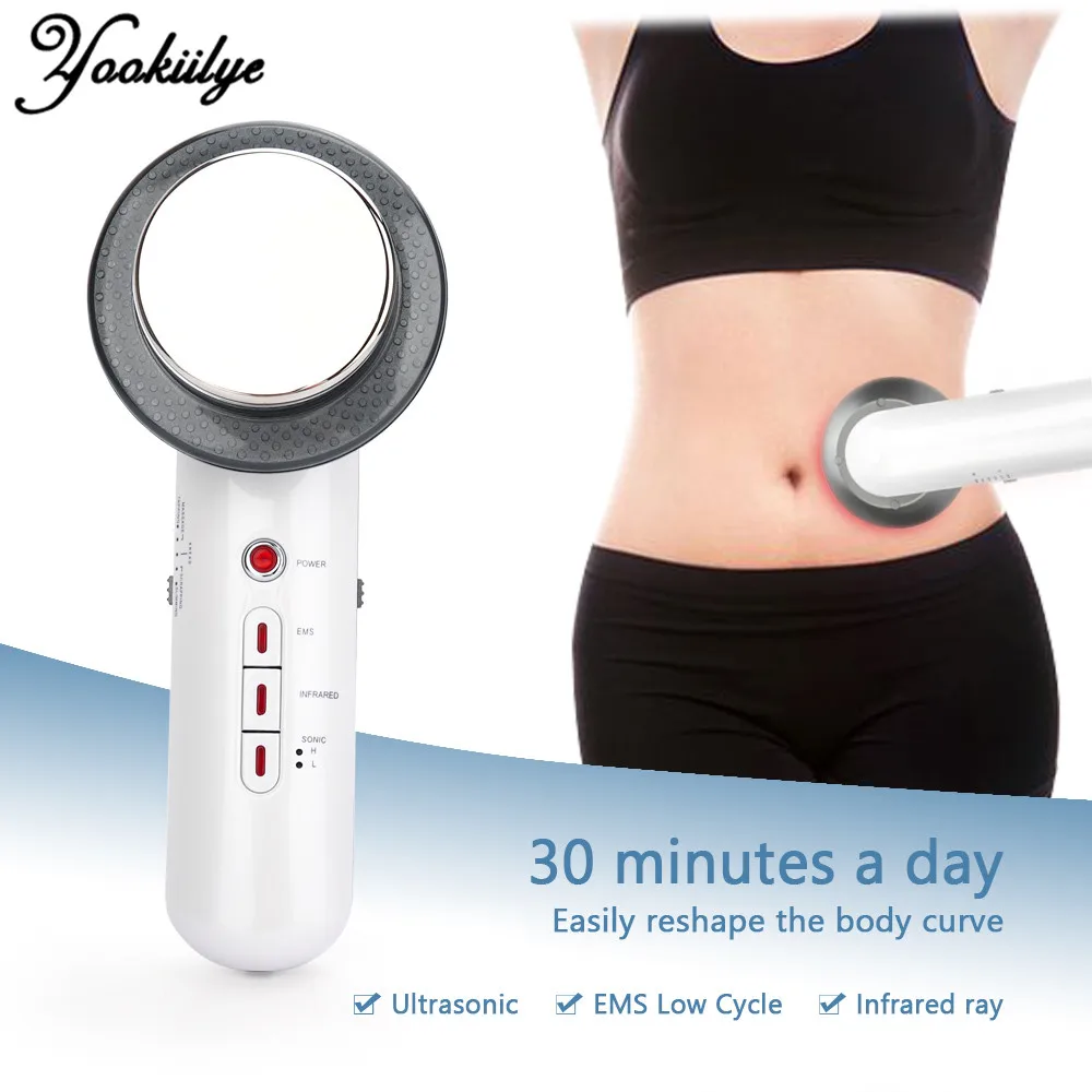 

3 In 1 Ultrasonic EMS Infrared Ultrasonic Massager Body Slimming Massager Anti Cellulite Fat Burner Weight Loss Beauty Machine
