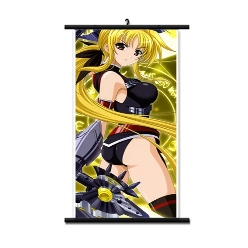 

Coscase Anime Decorative Pictures Magical Girl Lyrical Nanoha Harlaown & Arisa &Takamachi Home Decor Wall Scroll Poster