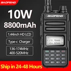 Портативная рация Baofeng UV-15R, 10 Вт, высокая мощность, 999 каналов, двухдиапазонный UHF, VHF, радио, передатчик USB, зарядное устройство UV-5R, UV-10R