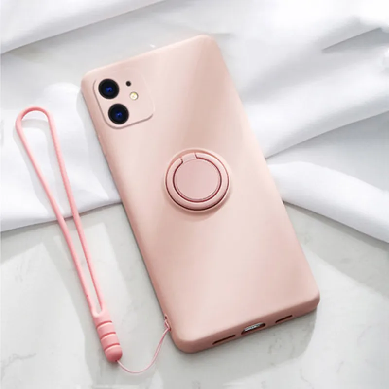 

The new liquid silicone phone case is completely covered with lens protection cover and a three-use phone case bracket sling