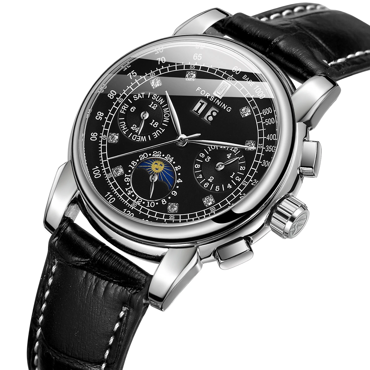 

Часы наручные FORSINING женские механические, автоматические Модные элегантные, с ремешком из натуральной кожи