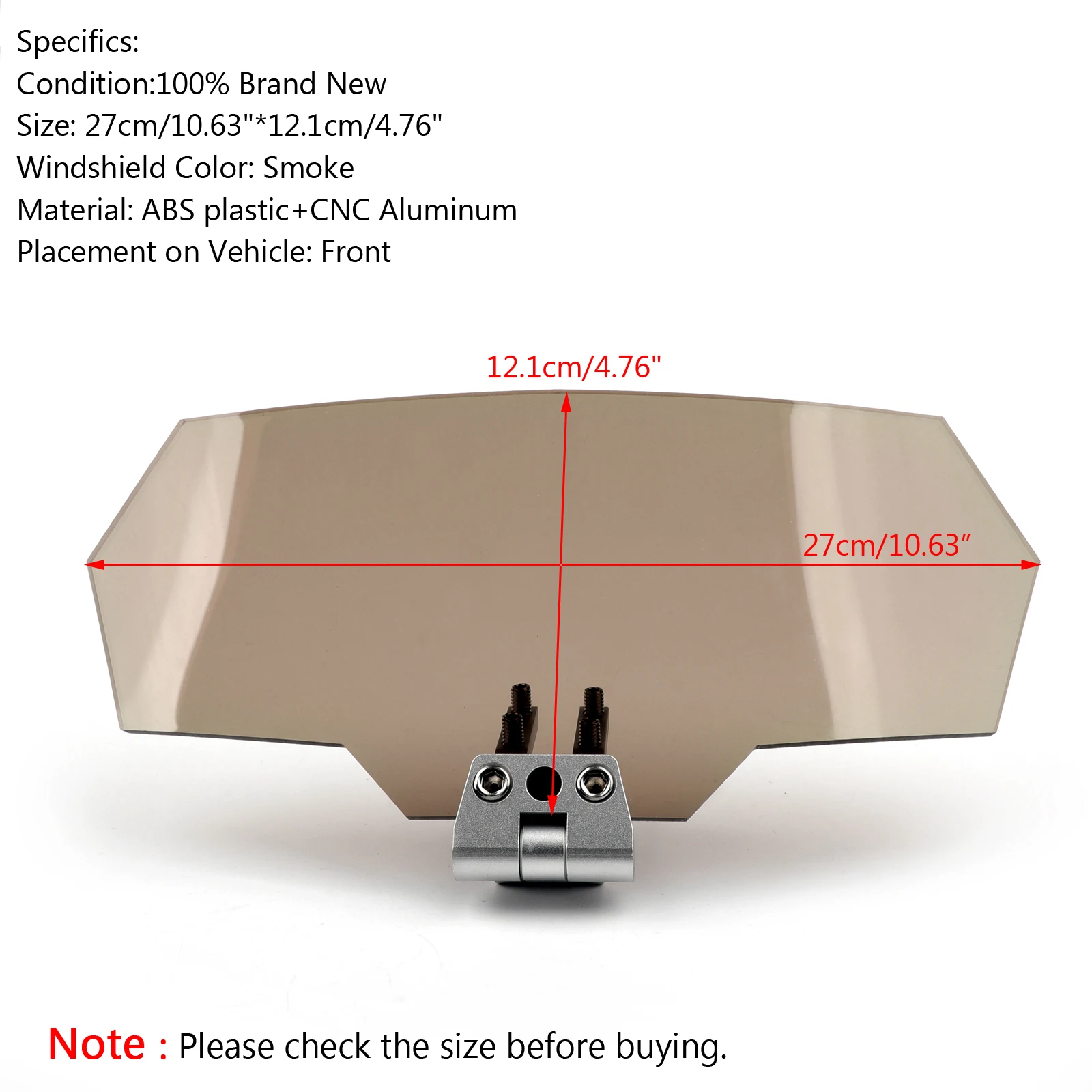 Регулируемое крепление Topteng для расширения ветрового стекла на мотоцикл Suzuki Honda - дефлектор ветра.