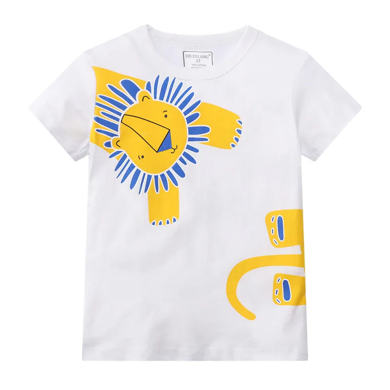 

Funnygame Summer Children's Tees Tops Cartoon Characters New Boys Girls T shirts 100% Cotton Kids Tees