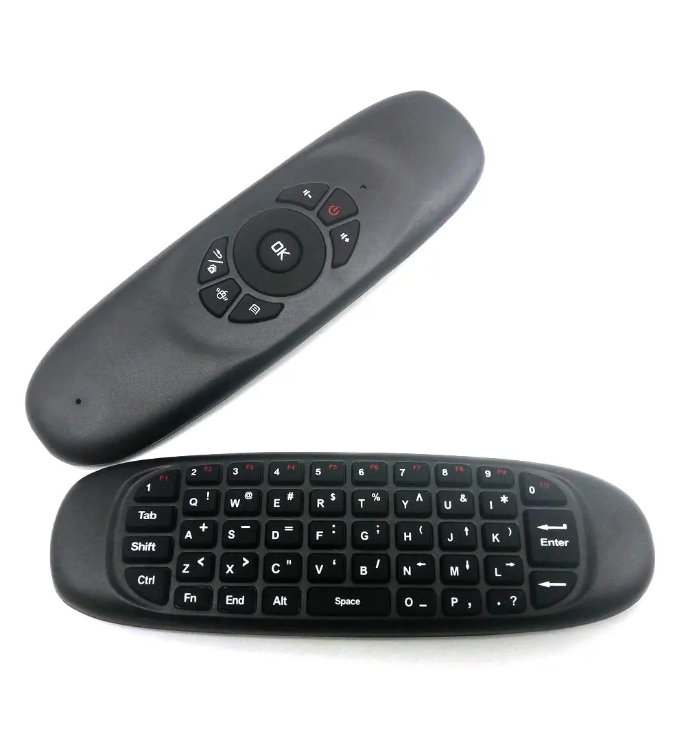 Tikigogo C120 2,4G гироскоп воздушная мышь мини беспроводная клавиатура Русский Арабский Английский для Android Smart tv Box PC Пульт дистанционного управления