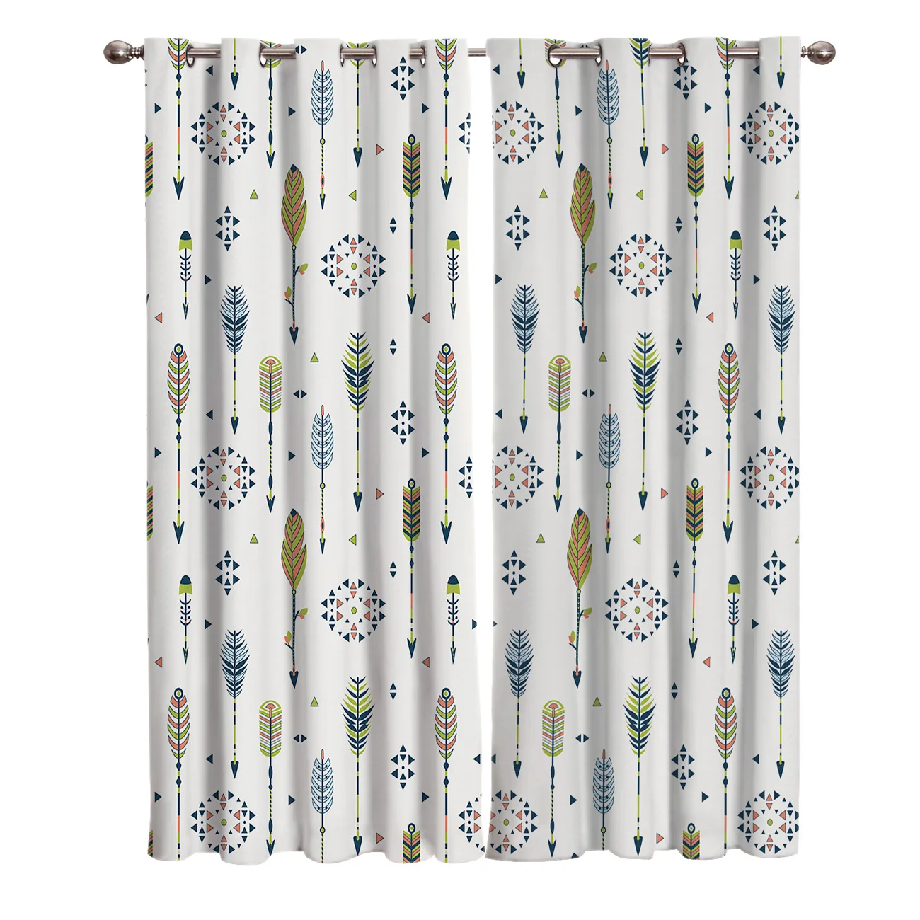 Индеец перья домашний декор оконные занавески s спальня кухня панели для