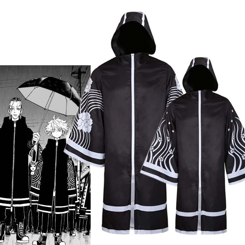 

Senju Kawaragi Tokyo Revengers Cosplay Costumes Brahman Long Outfits Hinata Shoyo Role Play Cloak Uniform Coat Halloween Party