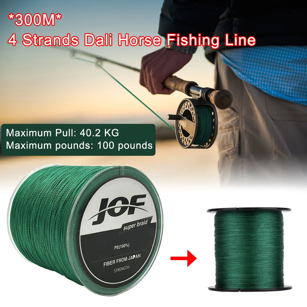 

4 Strands 300M PE Braided Fishing Line 12.3-88.6LB Multifilament Fishing Line Smooth for Carp Fishing рыболовные снасти 2020