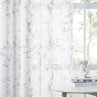 sheer curtain for kitchens living room bedroom linen textured lily white tulle windows drapes teal blue curtains for window