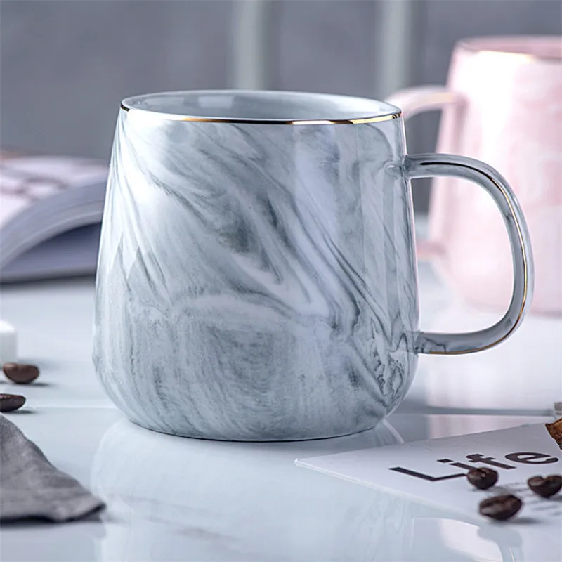 

Creative European Phnom Penh Milk Coffee Mugs Marble Pattern Breakfast Water Mug Office Home Drinkware Tea Cup Lover's Gifts