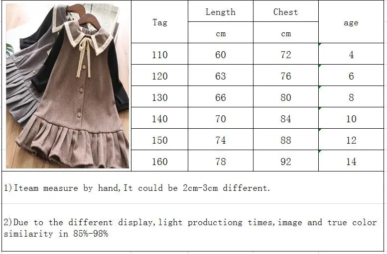 Детские платья для девочек осень 2019 клетчатые кружевные с отложным воротником