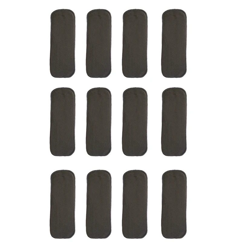 12 Упаковка мягкие и многоразовые 5 слоев ткань из бамбукового древесного угля