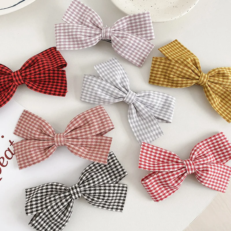 

Simple Girls Cute Plaid Print Star Hairpins for Kids Children Sweet Headband Hair Clip Barrettes Fashion Bow Accessories