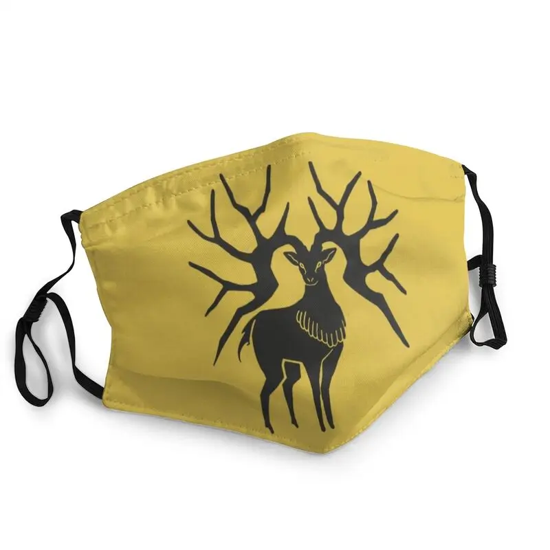 

Маска для взрослых House с золотым оленем, дышащий респиратор с узором животных, защита от пыли, маска для рта