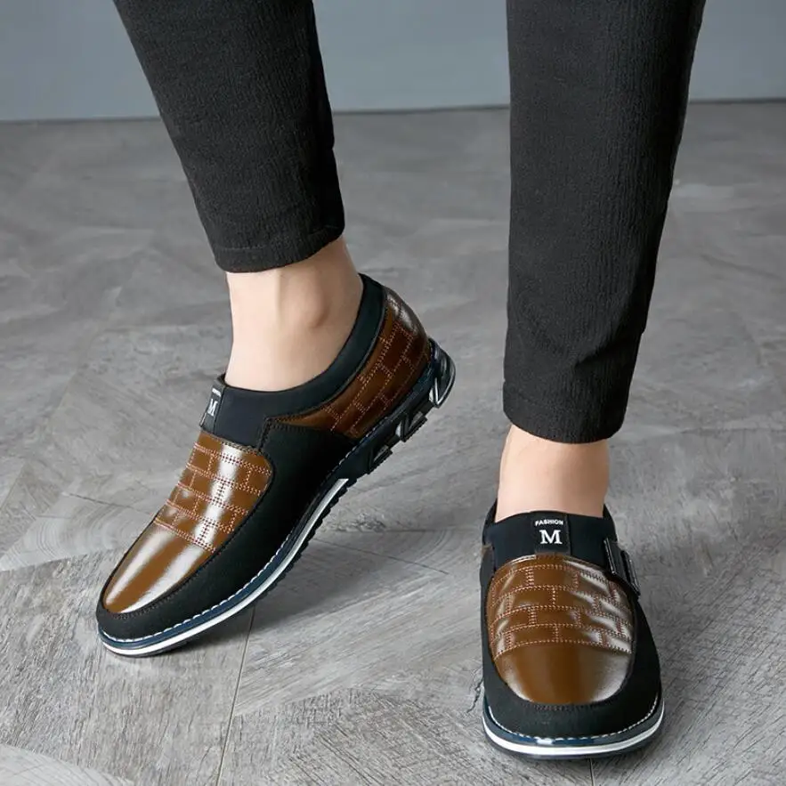 

Luxury Designer Men Smart Casual Shoes Brand 2021 Male Loafers Moccasins Breathable Slip On Black Driving Shoes Plus Size 38-46