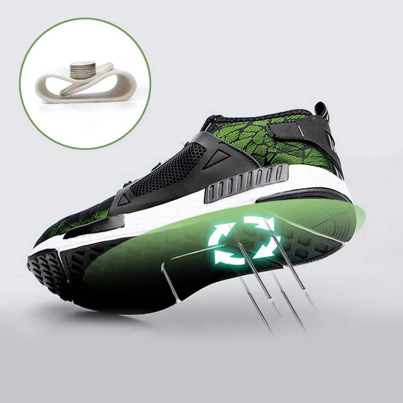 

Lightweight Breathable Men Women Safety Shoes Steel Toe Work Shoes Men Anti-smashing Construction Sneaker Reflective