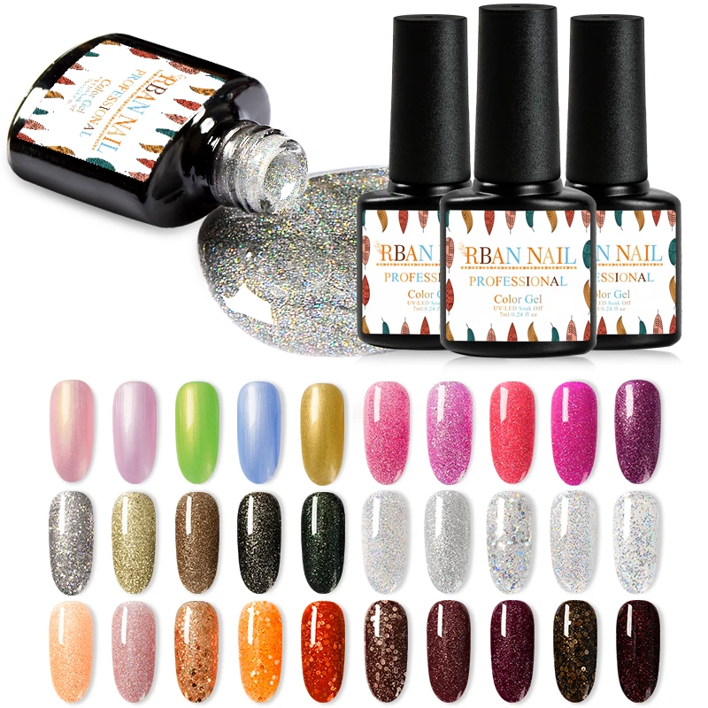 RBAN лак для ногтей 7 мл Блестящий УФ-гель набор телесных цветов серия Led гель