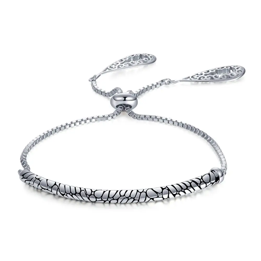 JewelryPalace благоприятный облако гравировкой черной эмалью Коббл камень дорожки 925