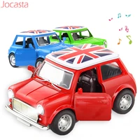 cool mini metal car 136 pull back flash light music collectible miniature diecast car alloy model christmas gift toys for boys
