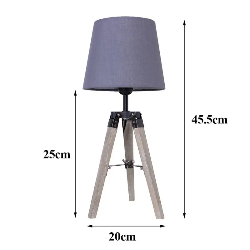 

Wooden Table Lamp E27 Lamp Holder 220V Modern Cloth Art Wood Desk Table Lamp Parlor Indoor Study Night Light Home Decoration HWC