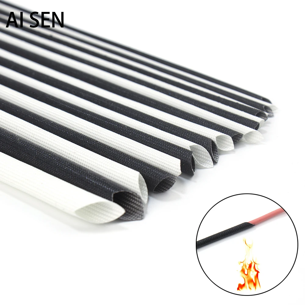 

Inner Diameter 2mm~10mm Cable Insulation Sleeving 600 Degree Celsius High Temperature Protection Chemical Glass Fibre Tube