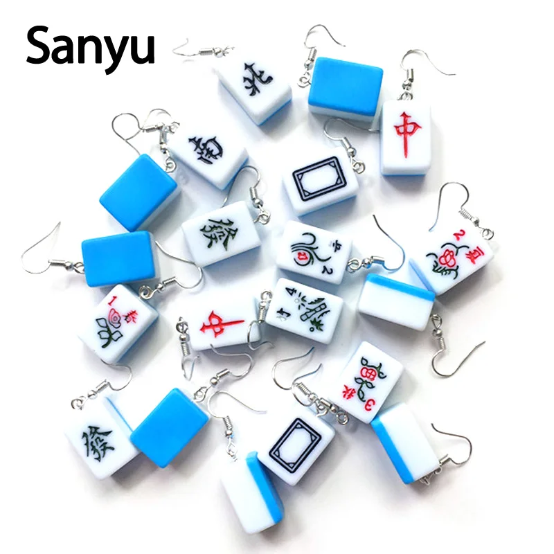 Женские креативные Серьги Подвески ручной работы в китайском стиле маджонг