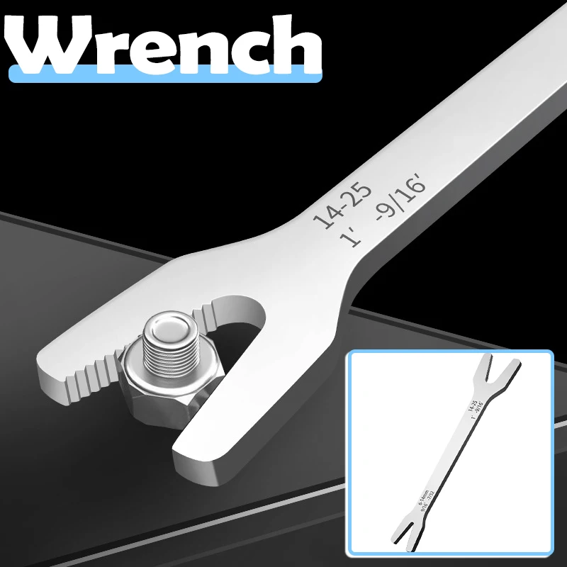 

Wrench Repair Tools Serrated V-Groove Long Handle Double Open Ends Wrench For Repair Bike Car PR Sale