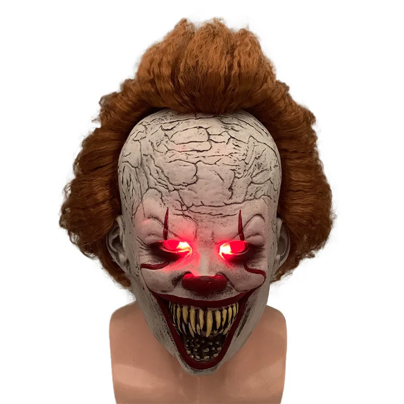 Стивен Кинг это маска Pennywise ужас клоун Джокер маска глаза блестит клоун латексная маска Хэллоуин косплей костюм реквизит