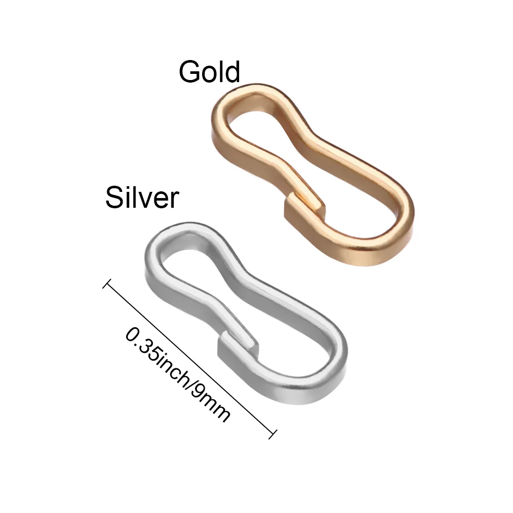 Металлическая мини-пряжка 9 мм 20 шт. цепочка с крючком для куклы сумки