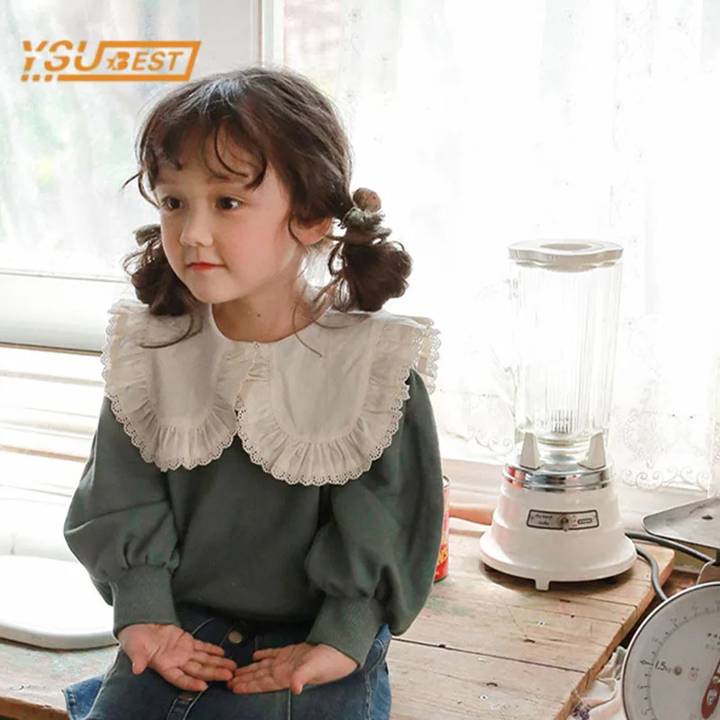 

Spring Baby Kids Girls Long Sleeve Pure Color Hoodies T-shirt Cotton Autumn Kids Girls Hoodies Children's Clothes
