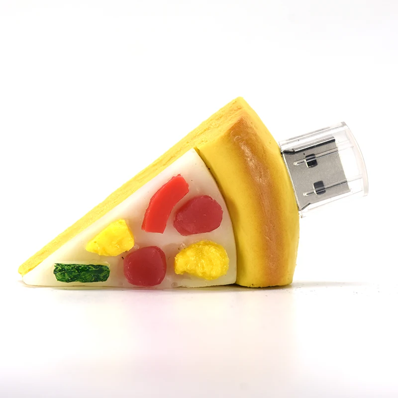 Черный Еда Флешка 4 ГБ 8 ГБ 16 ГБ 32 ГБ 64 ГБ usb флэш-накопитель 128 ГБ 256 ГБ U stick Burger жареная полоса пиццы память usb ручка в виде суши-драйв - Цвет: Черный