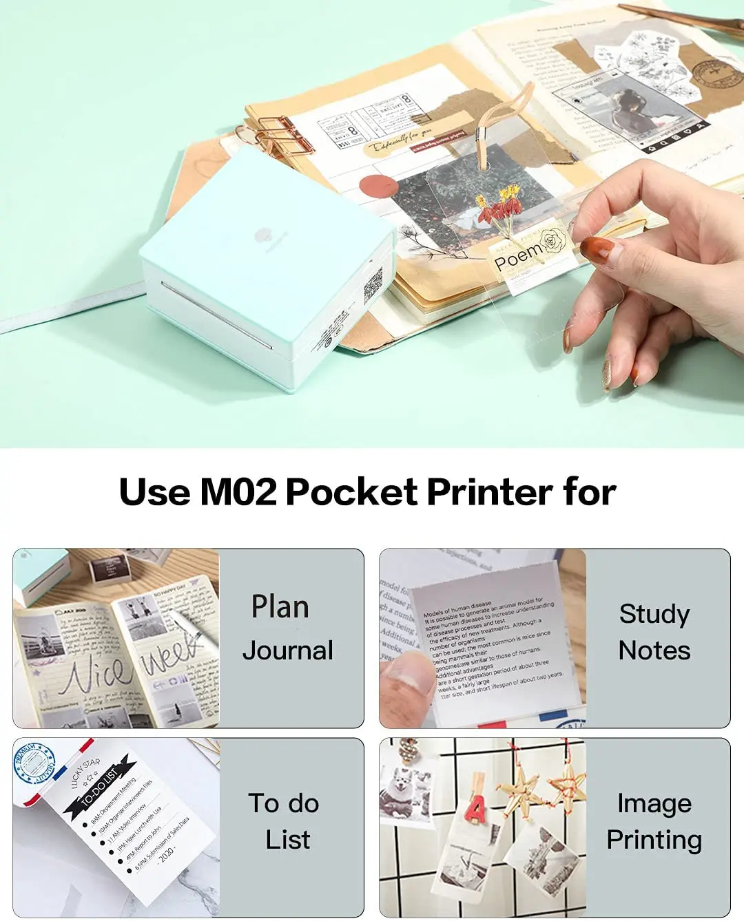 Мини принтер для печати этикеток Phomemo M02 карманный с Bluetooth|Принтеры| |