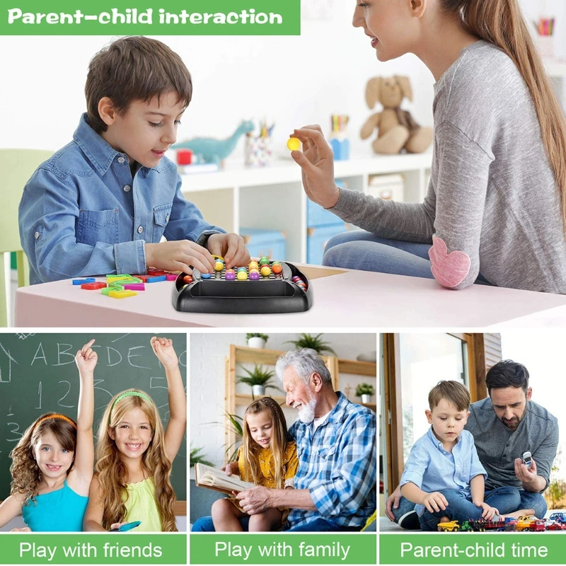 

1Set Colorful Bead Board Game Competition Game Board Matchmaking Game Toy Set Tabletop Board Interactive Eliminating Toy