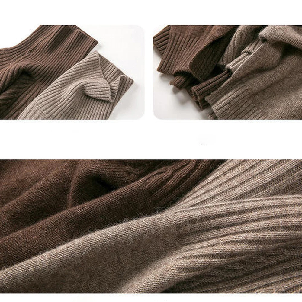 Женский свитер черная водолазка Осень-зима вязаный базовый с длинным рукавом