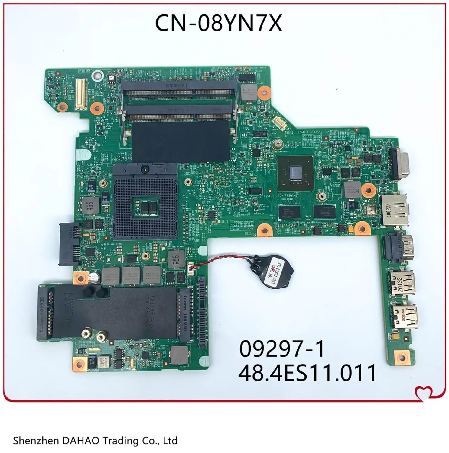 

CN-08YN7X 08YN7X 8YN7X для DELL Vostro 3400 V3400 HM57 PGA 989 Материнская плата ноутбука 09297-1 48.4ES11.011 DDR3 материнская плата для ноутбука