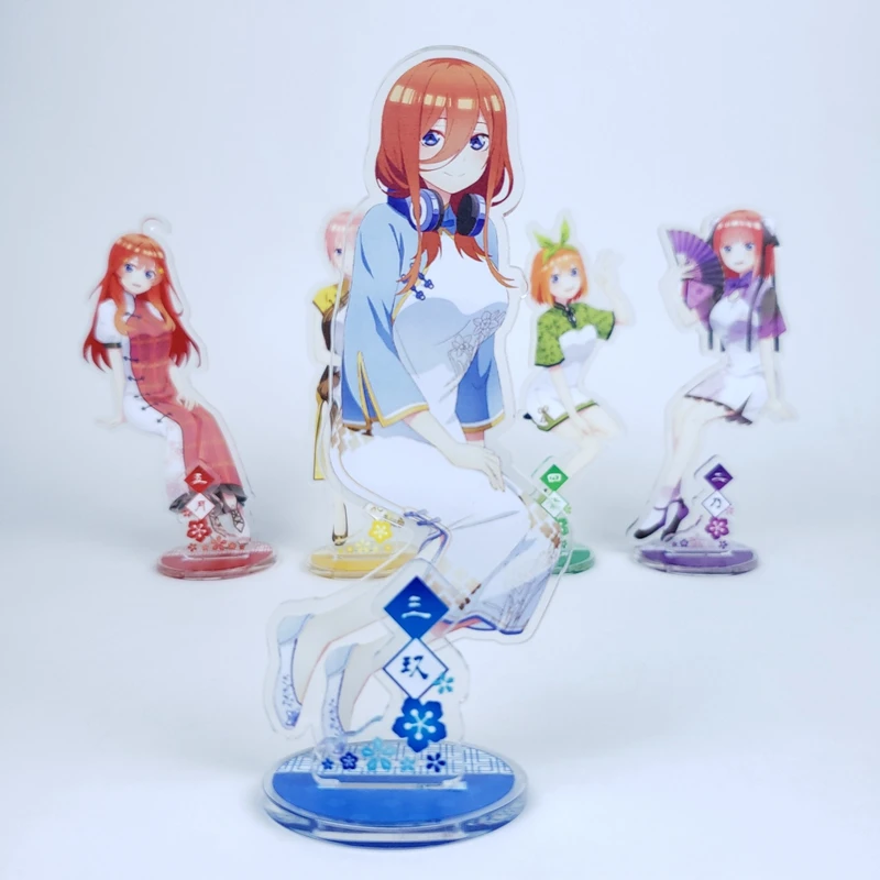 Аниме Go-Toubun no Hanayome The Quintessential Quintuplets Nino Nakano Miku Cosplay Акриловая стойка-фигурка для декора на стол.