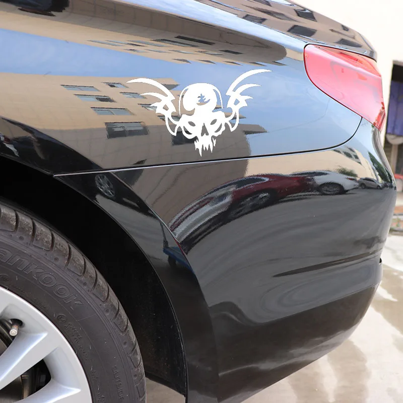 Маленький город 17 5X9 8 см череп сглаза демон крылья Автомобильный задний бампер
