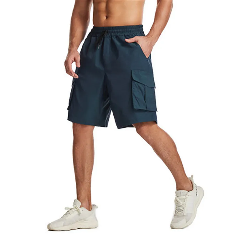 

Multiple pockets Sport Running Shorts Men Sports Jogging Fitness Training Quick Dry Male Gym Sport Short Pants leisure time