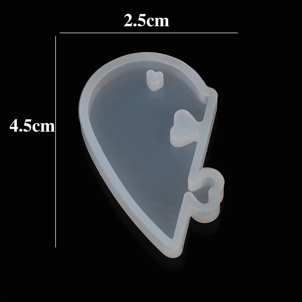 

2Pcs Heart Pendant Silicone Mold Heart Locks for Lovers Couples Pendant Liquid Silicone Mold DIY Epoxy Resin Mould Jewelry Tools