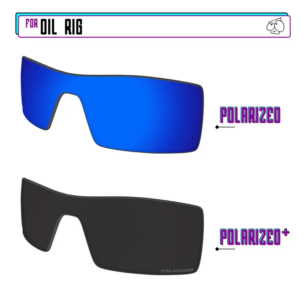 

Ezrelease поляризованные Сменные линзы для-солнцезащитные очки Oakley Oil Rig-черный P Plus-темно-синий P