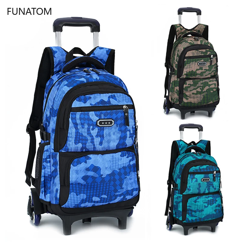 Детские школьные сумки Детский Дорожный чемодан на колесиках школьный рюкзак