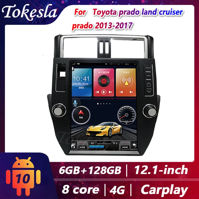 

Tokesla For Toyota prado land cruiser Car Radio 2 Din Android Tesla Stereo Receiver Central Multimedia Dvd Video Player Screen