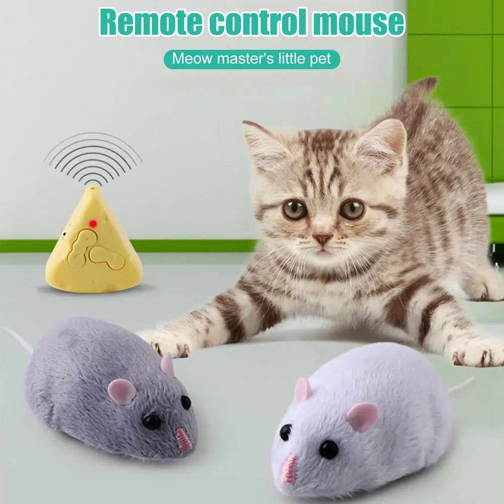 

Беспроводная мышь с дистанционным управлением, игрушка, электронная крыса с дистанционным управлением, мыши для животных, интерактивные иг...